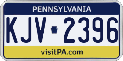 PA license plate KJV2396