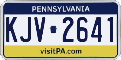 PA license plate KJV2641