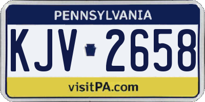 PA license plate KJV2658
