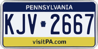 PA license plate KJV2667