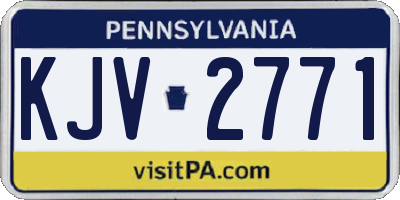 PA license plate KJV2771