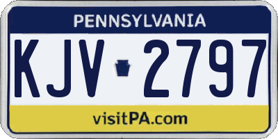 PA license plate KJV2797