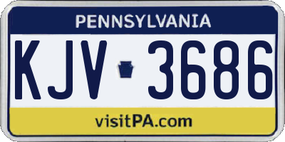 PA license plate KJV3686