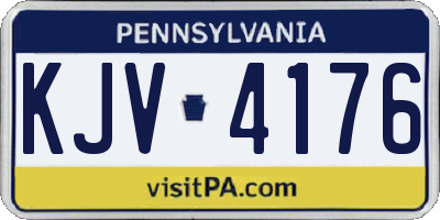 PA license plate KJV4176