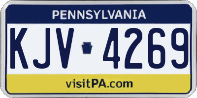 PA license plate KJV4269