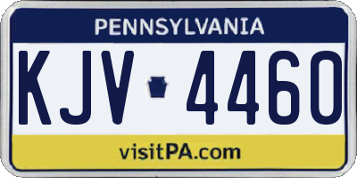 PA license plate KJV4460
