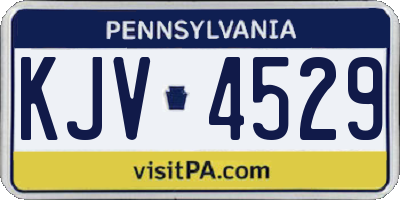 PA license plate KJV4529