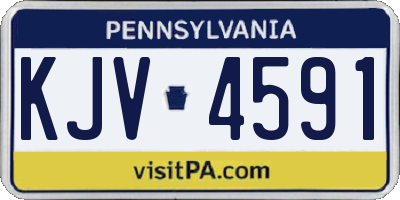 PA license plate KJV4591