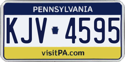 PA license plate KJV4595