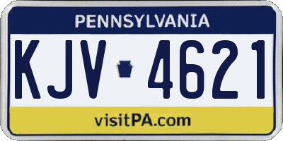 PA license plate KJV4621