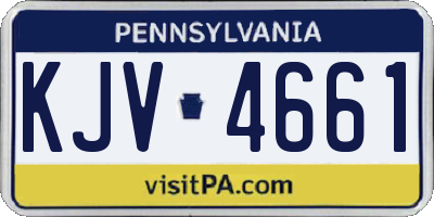 PA license plate KJV4661