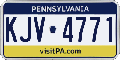 PA license plate KJV4771