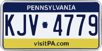 PA license plate KJV4779