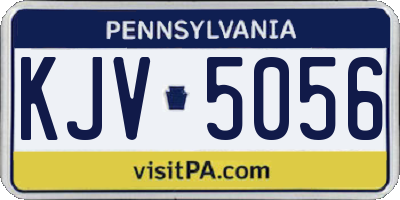 PA license plate KJV5056