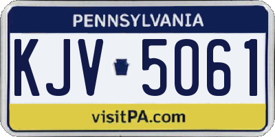 PA license plate KJV5061