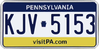 PA license plate KJV5153