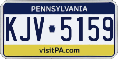 PA license plate KJV5159
