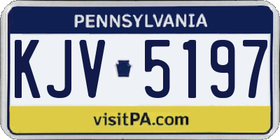 PA license plate KJV5197