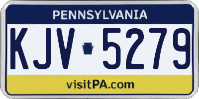 PA license plate KJV5279