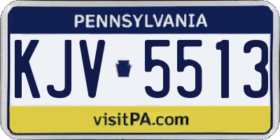 PA license plate KJV5513