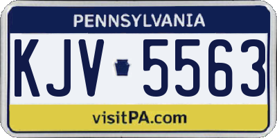 PA license plate KJV5563