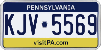 PA license plate KJV5569