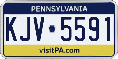 PA license plate KJV5591
