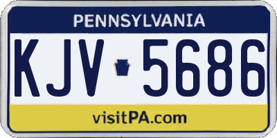 PA license plate KJV5686