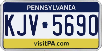 PA license plate KJV5690