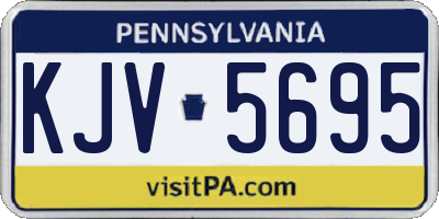 PA license plate KJV5695