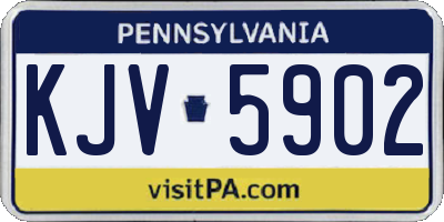 PA license plate KJV5902