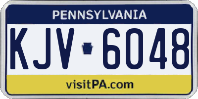 PA license plate KJV6048