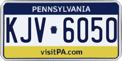 PA license plate KJV6050