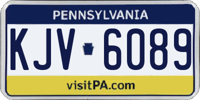 PA license plate KJV6089