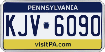 PA license plate KJV6090