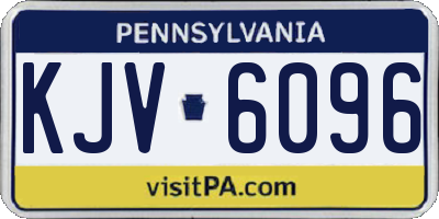 PA license plate KJV6096