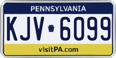 PA license plate KJV6099