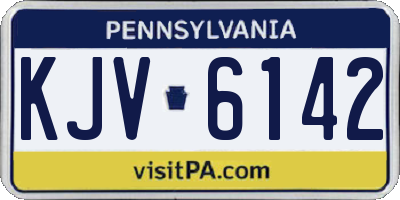 PA license plate KJV6142