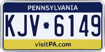PA license plate KJV6149