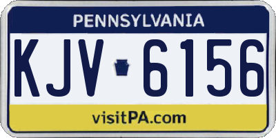 PA license plate KJV6156