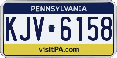 PA license plate KJV6158
