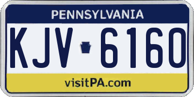 PA license plate KJV6160