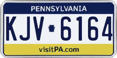 PA license plate KJV6164