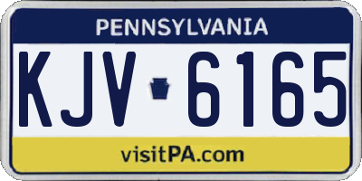 PA license plate KJV6165