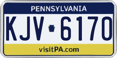 PA license plate KJV6170