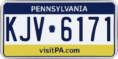 PA license plate KJV6171
