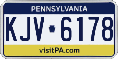 PA license plate KJV6178