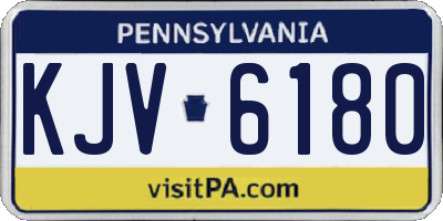 PA license plate KJV6180