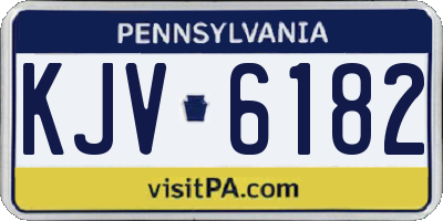 PA license plate KJV6182