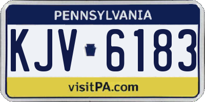 PA license plate KJV6183